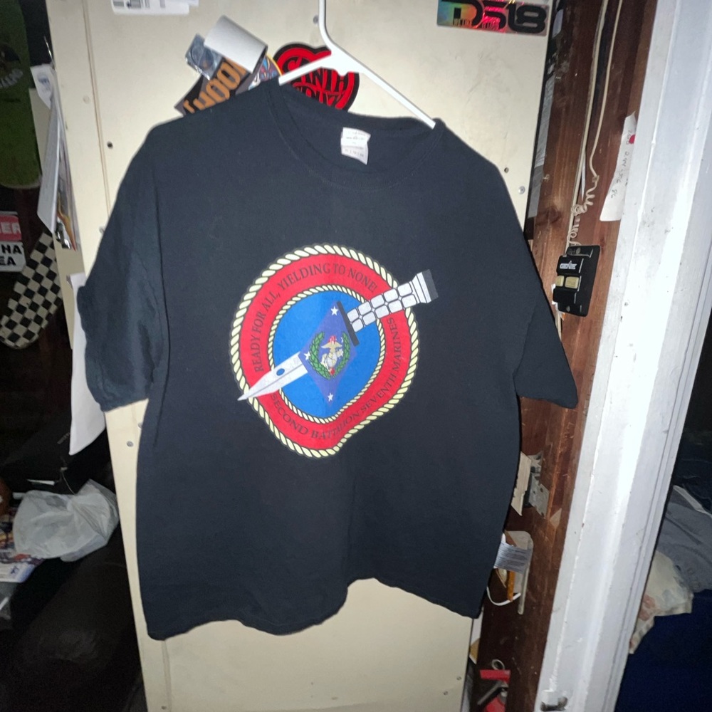 NEW Custom Never Worn Navy/ Military/ Marines Squadron Design Tee XL